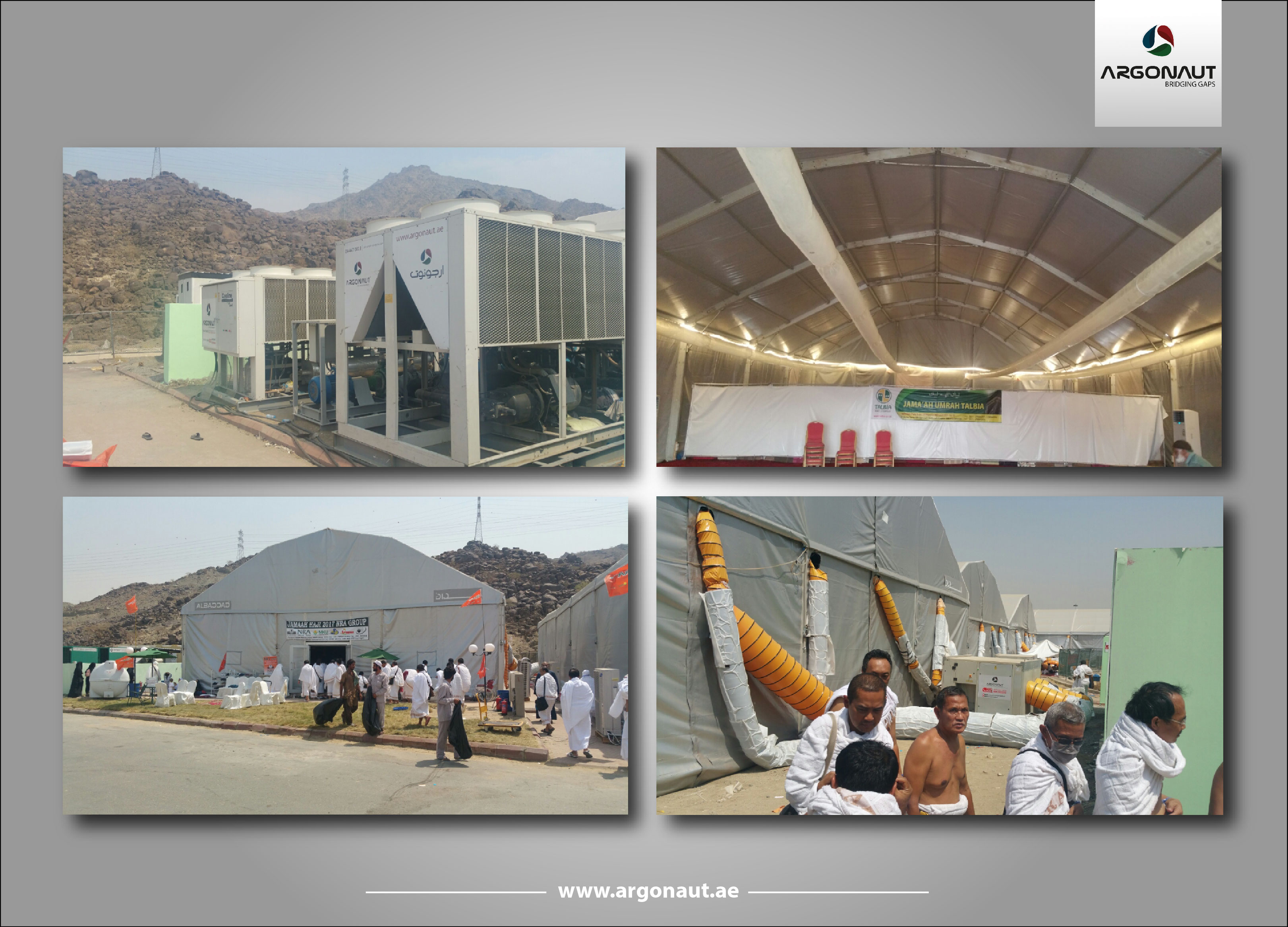Argonaut Successfully Stepped in Arafat as the First Temporary Cooling Company for Arafat Tents.
